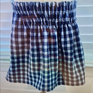 Blue and White Checkered Kids Skirt